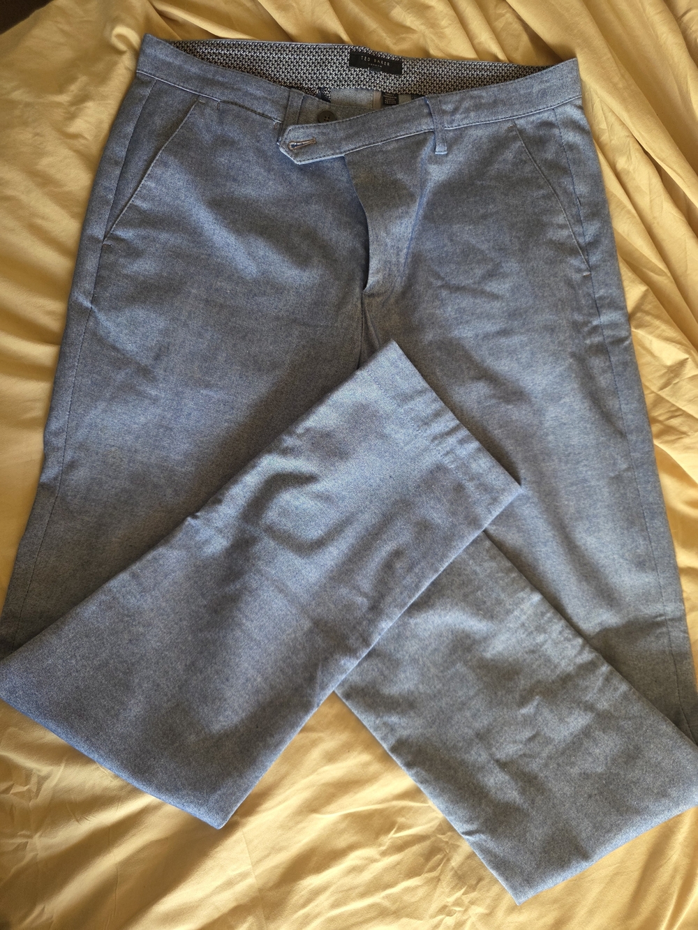 Ted Baker London Men’s Dress Pants 33R Blue Tailored Trousers Flat Front